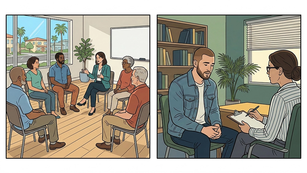 Person attending outpatient rehab in West Palm Beach, Florida