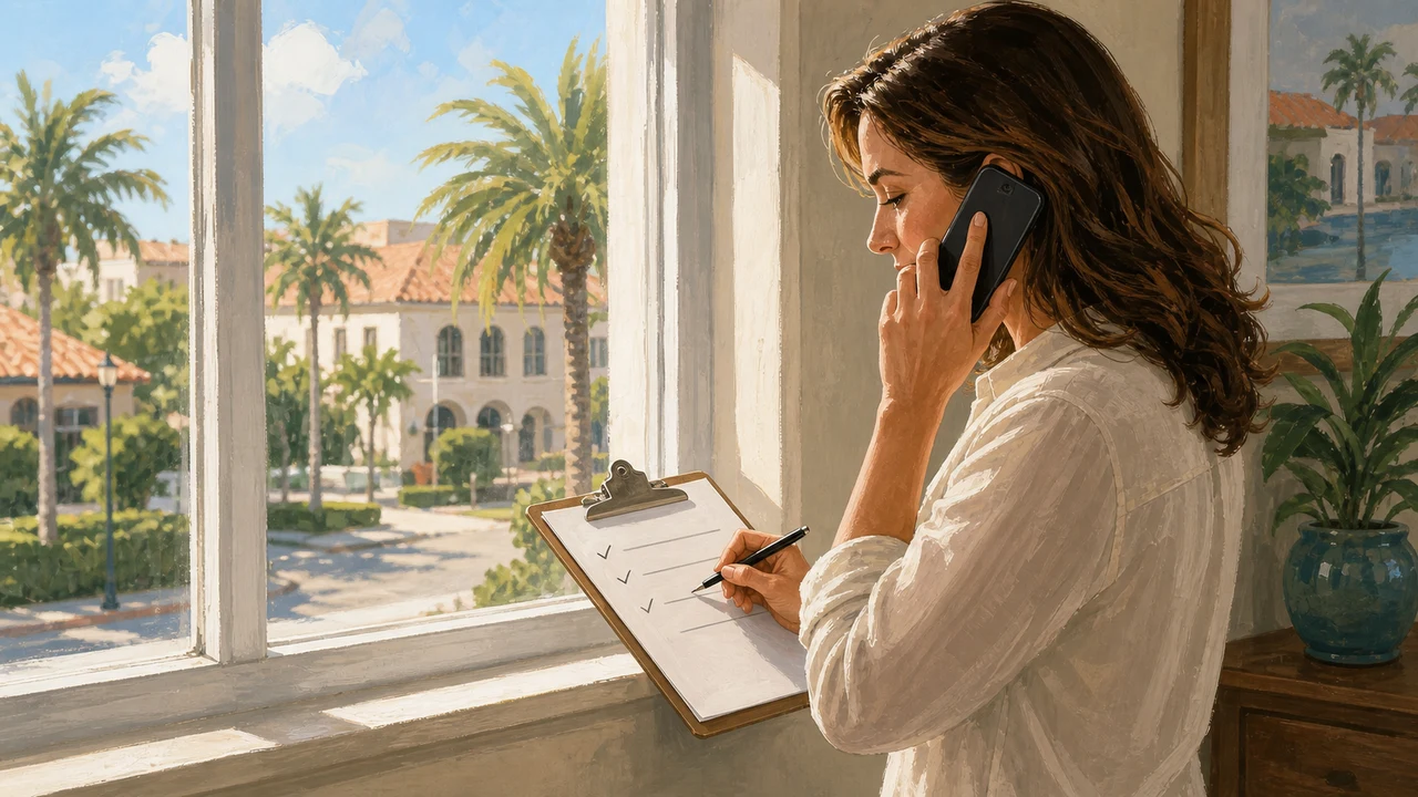 A caller writes reference details while a family member sorts blank coverage cards into confirmed and follow-up groups